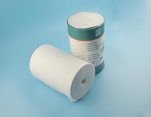 Cerrahi Absorbent Tıbbi Gaze Rolls 100% Pamuk Malzemesi