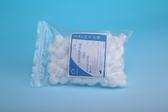 Sağlık için tıbbi 100% ham pamuk topları Kişisel bakım emici Büyük 0.5g