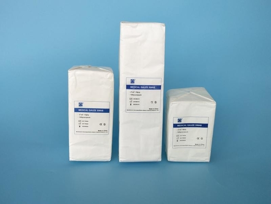 OEM Tıbbi Gaz Swab Gaz Steril Swab 12ply 10x10cm Tek kullanımlık