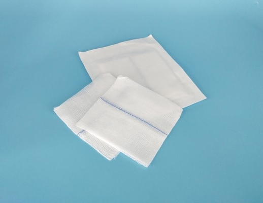 Tıbbi Tek kullanımlık % 100 Pamuk Steril Cerrahi Gaz Swab X-Ray Fileri ile